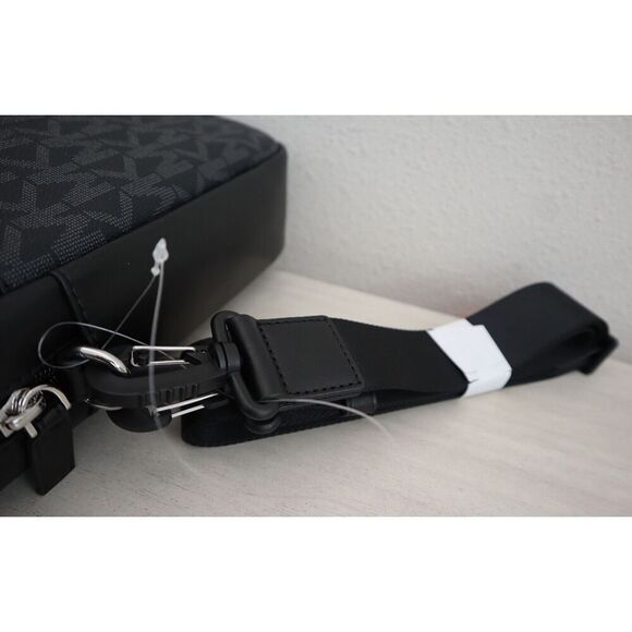 Michael Kors 87S5SEVA4B Unisex Black Monogram Everett Briefcase - Picture 6 of 13